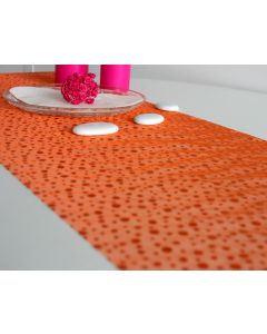 Chemin de table organza - Pois orange