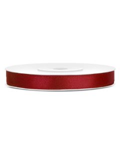 Ruban satin 6 mm - rouge foncé