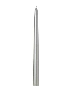 12 bougies flambeau argent - 25 cm