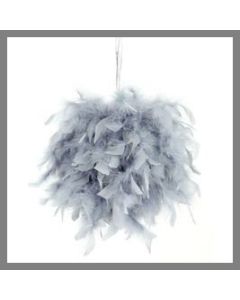 Boule de plumes grise - 20 cm