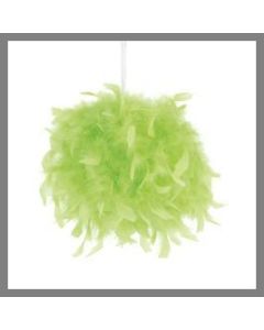 Boule de plumes vert anis - 20 cm