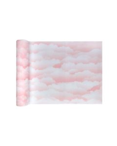 Chemin de table nuage rose pale 5m