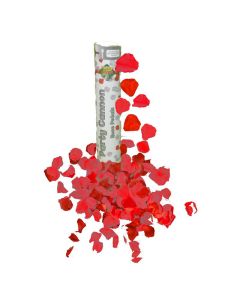 Canon à confettis pétales de roses rouges