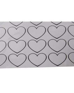 Stickers coeur transparent noir