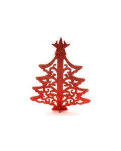 Marque-place arbre de Noël - rouge