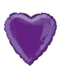 Ballon hélium forme coeur - violet