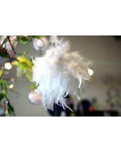 10 boules de plumes – blanc