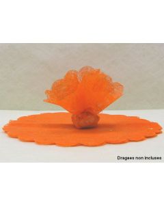 Ronds intissés lurex - orange