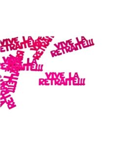 Confettis de table "Vive La Retraite" - fuchsia