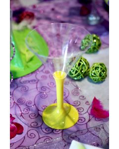 Verre cocktail plastique x 6 – jaune