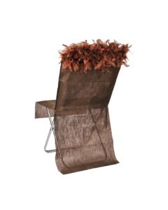 Housses de chaises Plume - chocolat