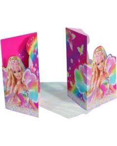 6 Cartes d'invitations Barbie Fairytopia avec enveloppes