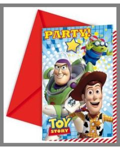 Cartes d'invitation Toy Story Star Power - x6