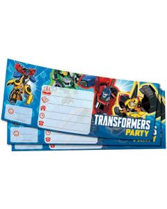 20 cartes d'invitation Transformers pas chères