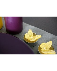 Bougies papillon - jaune
