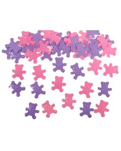 Confettis décoratifs - Ours rose et violet