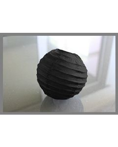 Lampion uni noir - 10 cm - x5