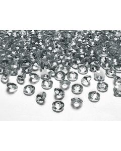 Diamant rond gris transparent  x 100 - Ø 1,2 cm