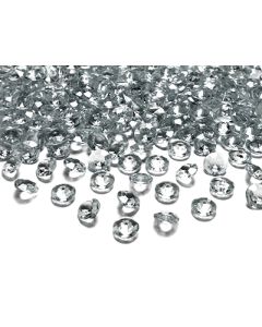 Diamant rond transparent gris perle