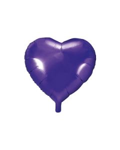 ballon hélium coeur violet
