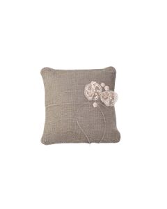 Coussin alliance toile de jute