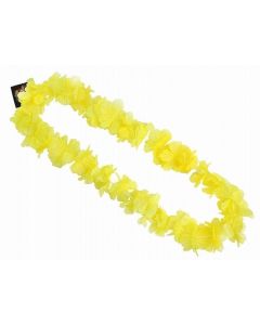 Collier hawaïen à fleurs jaunes