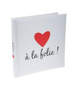 Livre d'or "A la folie" - blanc