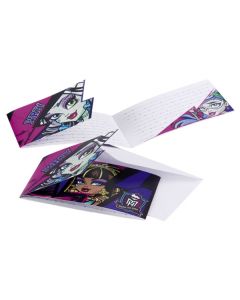 Lot 6 cartes d’invitation anniversaire Monster High