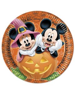 8 assiettes Ø 23 cm - Mickey Halloween