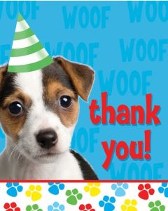 8 cartes de remerciement thème chien