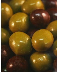 Dragées chocofeuilletés  noir et vert olive
