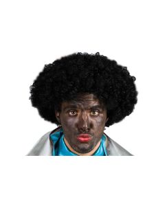 Perruque noire Afro pour homme