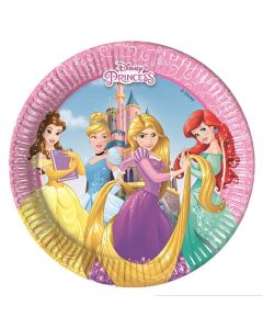 8 Assiettes Princesses Disney - 20 cm