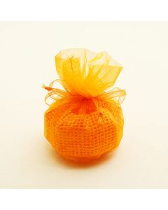 Boules naturelles et organza - orange