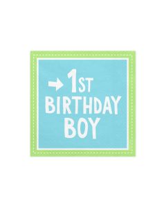 20 serviettes jetables 1st birthday boy