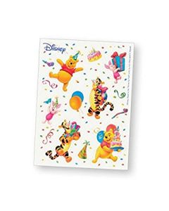 6 Stickers anniversaire Winnie l'Ourson
