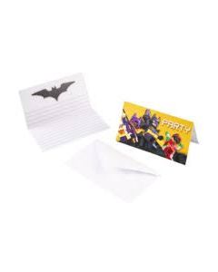 8 cartes d'invitation + enveloppes - Lego Batman