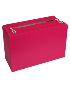 Tirelire valise fuschia