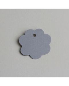 etiquette forme fleur gris