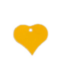 etiquette forme coeur jaune