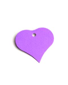 etiquette forme coeur lilas