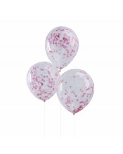 Ballons confettis rose
